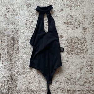 Black choker express body suit